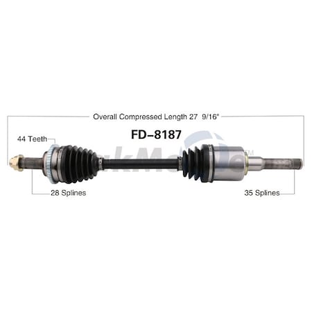 Surtrack Axle Cv Axle Shaft, Fd-8187 FD-8187
